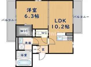 グレース中谷A棟【3階】の間取り