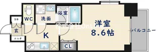 スプランディッド上本町WEST【4階】の間取り