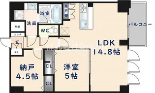 スプランディット上本町WEST【4階】の間取り