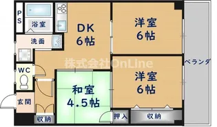 ロイヤルサカエマンション【4階】の間取り