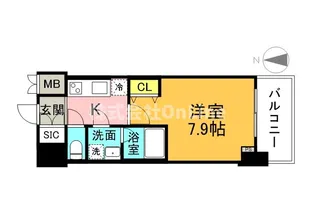 スプランディッド上本町WEST【11階】の間取り