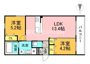 グラン今里NORTH【3階】の間取り