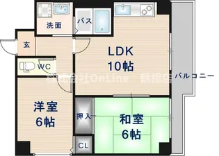 第三西原ハイツ【3階】の間取り