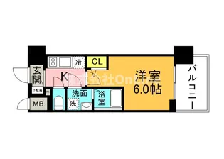 エスリード大阪城EAST【8階】の間取り