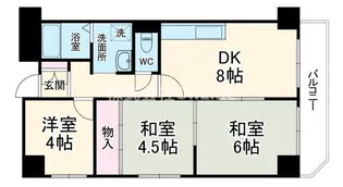 レクシア布施【6階】の間取り
