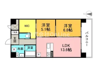 Arcoiris【6階】の間取り