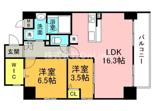 ベルンガーデン上本町【8階】の間取り