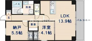 ベルンガーデン勝山北【8階】の間取り
