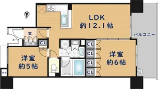 リベール南堀江【11階】の間取り