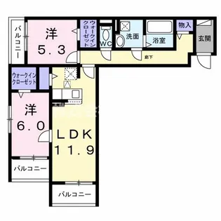 パイン山城【1階】の間取り