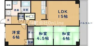 グランドール杉ノ木【3階】の間取り