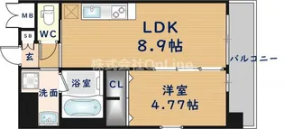 プレジオ布施ASIAN【7階】の間取り