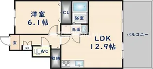 ネオ・エスポアール【1階】の間取り