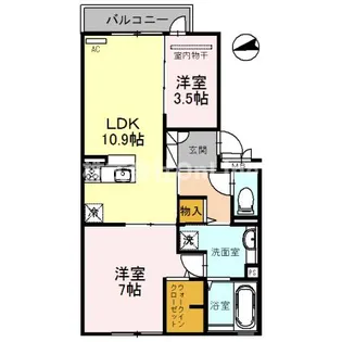 アムール久宝寺【2階】の間取り