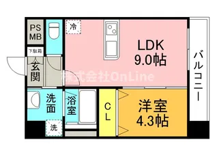 フォーゼ舟橋町【7階】の間取り