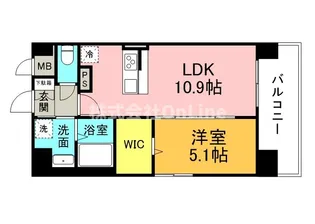 アストラルグラミ阿倍野【9階】の間取り