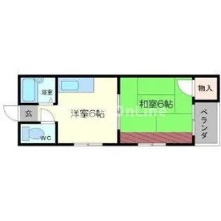 八尾木グリーンハイツ【1階】の間取り