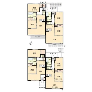 グランドソレーユ東山本Ⅱ【1階】の間取り
