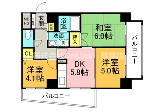 第一玉造マンション【5階】の間取り