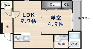 フジパレス花園中央公園南Ⅱ番館【1階】の間取り