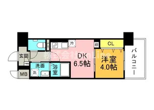 エグゼ大阪CITYオースティン【7階】の間取り