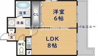ドゥミルアン東大阪【5階】の間取り