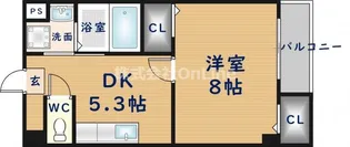 アンソレイユ菱屋西【6階】の間取り