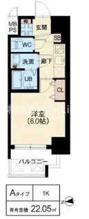 スプランディッド阿倍野【12階】の間取り