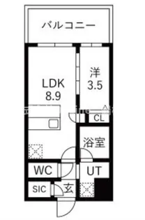 スプランディッド玉造【6階】の間取り