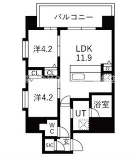 スプランディッド玉造【3階】の間取り
