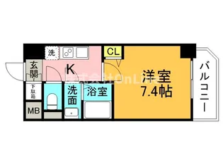 グランパシフィック今里公園【2階】の間取り