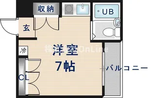 長瀬駅前マンションB棟【2階】の間取り