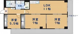サンメゾン【3階】の間取り