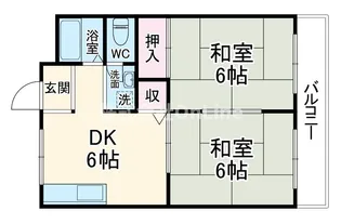 サンビレッジナカニシ【2階】の間取り