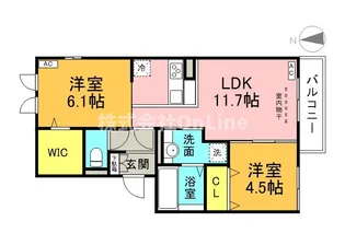アイボヌール【1階】の間取り