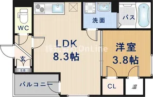 F asecia force【3階】の間取り