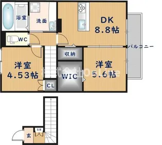 ローゼラルジュA棟【2階】の間取り