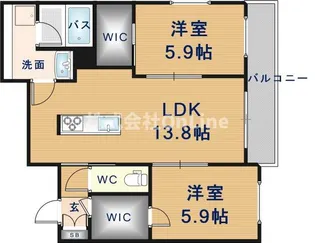シャーメゾンケーツー【3階】の間取り