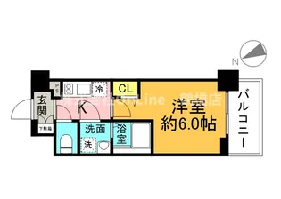 エスリード ザ・カレント大阪【3階】の間取り