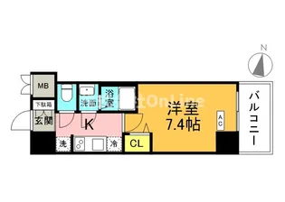 ソルテラスOSAKA MID EAST クレアスト【7階】の間取り