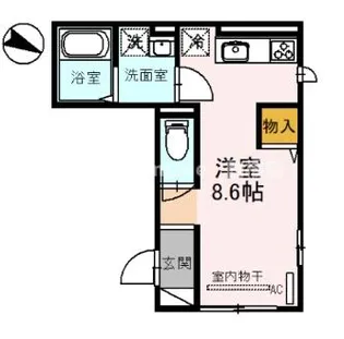 ダイヤモンドフジ桃谷【2階】の間取り