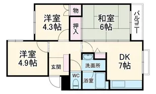 メゾン芝花【4階】の間取り
