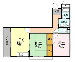 ファミリーハイツ蒲生【1階】の間取り