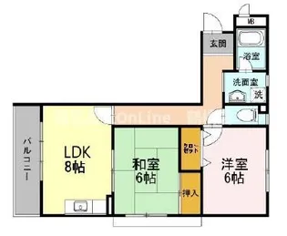ファミリーハイツ蒲生【3階】の間取り