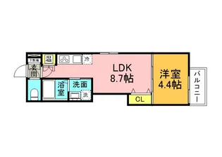 A flat【3階】の間取り