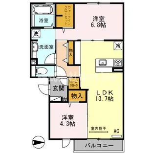 セクレール北本町B棟【3階】の間取り