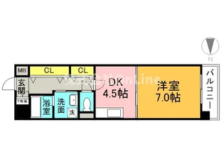 ベルビュー7番館【9階】の間取り
