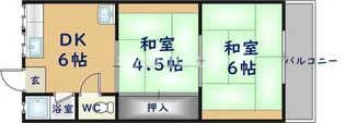 吉内ハイツ【1階】の間取り