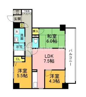 第一玉造マンション【7階】の間取り