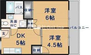 ヴィラ真田山【5階】の間取り